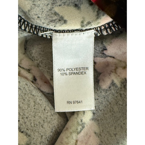 J. Jill Velvet Long Sleeve Tunic Top Black Pink Floral Soft Velour Size 2X - Picture 6 of 7